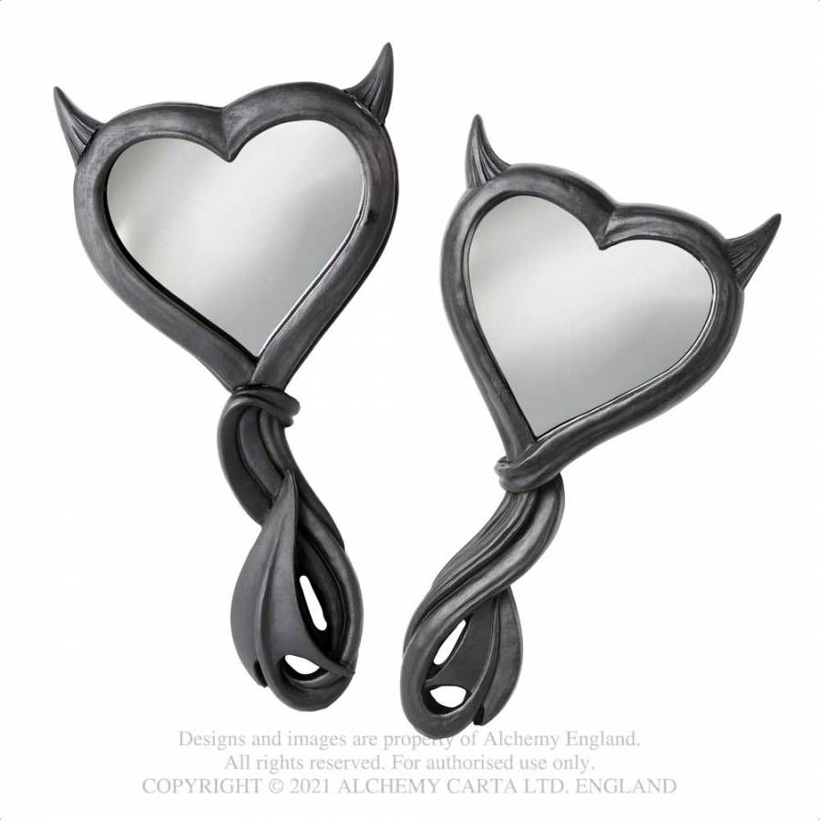 Alchemy - Devil's Heart Handspiegel - Schwarz